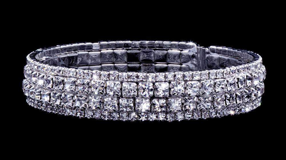 #16836 - Framed Rhinestone Wraparound Bracelet