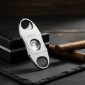 Elegant silver groomsmen cigar cutter